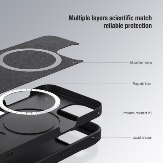 iPhone 14 Pro магнитен силиконов калъф със защита на камерата виолетов iPhone 14 Pro магнитен силиконов калъф със защита на камерата виолетов