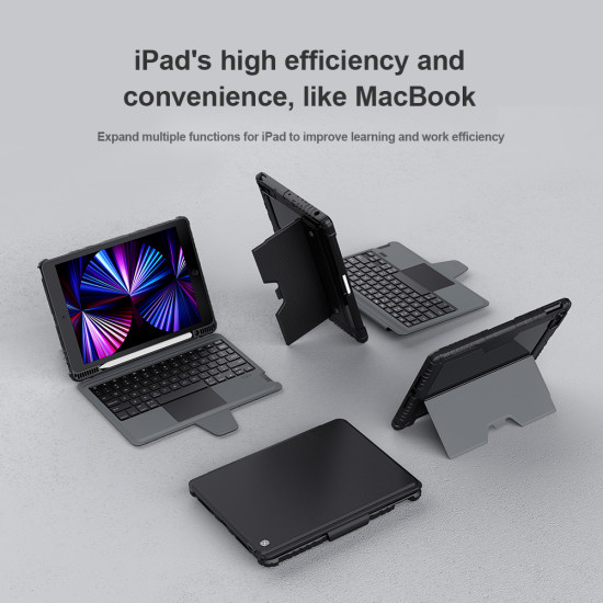 iPad 10.2 2019/2020/2021 Калъф с клавиатура и тъчпад iPad 10.2 2019/2020/2021 Калъф с клавиатура и тъчпад