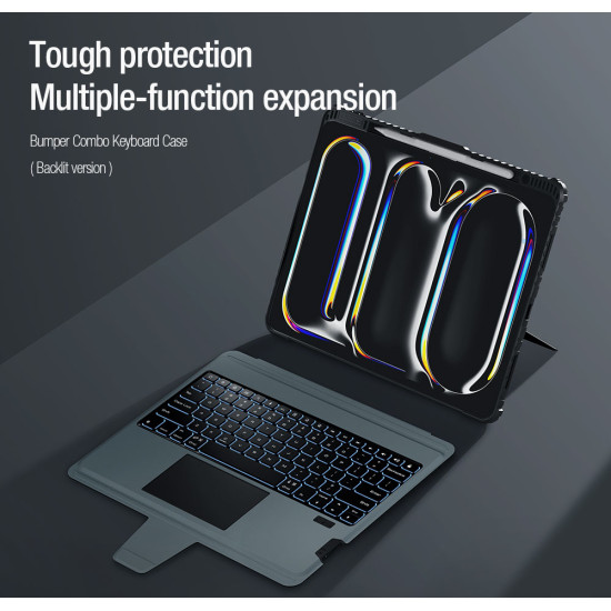iPad Air 13 2024/Pro 12.9 2020/2021/2022 Калъф с клавиатура и тъчпад iPad Air 13 2024/Pro 12.9 2020/2021/2022 Калъф с клавиатура и тъчпад