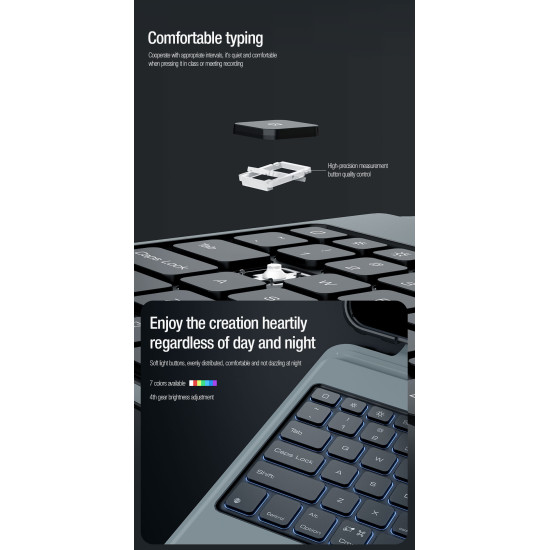 iPad Air 13 2024/Pro 12.9 2020/2021/2022 Калъф с клавиатура и тъчпад iPad Air 13 2024/Pro 12.9 2020/2021/2022 Калъф с клавиатура и тъчпад