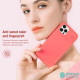 iPhone 12 Pro Max силиконов калъф със защита на камерата прасковено розово