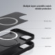 iPhone 13 силиконов магнитен калъф със защита на камерата лилав