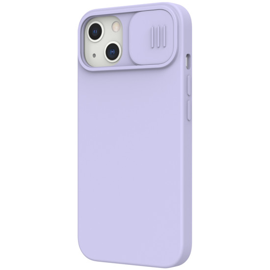 iPhone 13 силиконов магнитен калъф със защита на камерата лилав iPhone 13 силиконов магнитен калъф със защита на камерата лилав