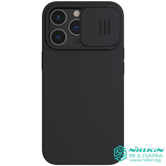 iPhone 13 PRO силиконов калъф със защита на камерата черен