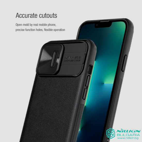 Apple iPhone 13 Pro MAX кожен калъф със защита на камерата зелен Apple iPhone 13 Pro MAX кожен калъф със защита на камерата зелен