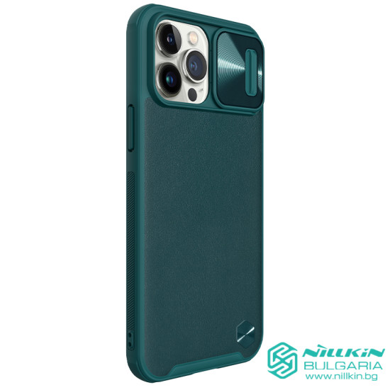 Apple iPhone 13 Pro MAX кожен калъф със защита на камерата зелен Apple iPhone 13 Pro MAX кожен калъф със защита на камерата зелен