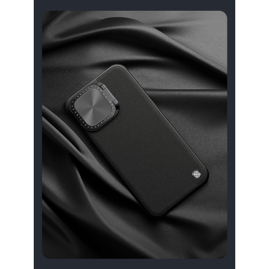 Apple iPhone 15 Pro Max магнитен кожен калъф със защита на камерата черен Apple iPhone 15 Pro Max магнитен кожен калъф със защита на камерата черен