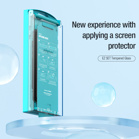 iPhone 15 Pro Max EZ SET Темперирано стъкло Nillkin - 3бр. iPhone 15 Pro Max EZ SET Темперирано стъкло Nillkin - 3бр.