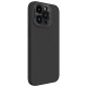 Apple iPhone 16 Pro Max магнитен силиконов калъф LensWing със защита на камерата черен