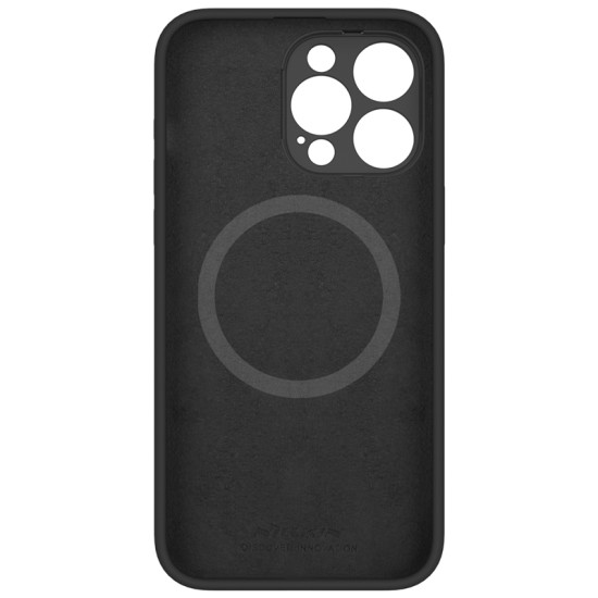 Apple iPhone 16 Pro Max магнитен силиконов калъф LensWing със защита на камерата черен Apple iPhone 16 Pro Max магнитен силиконов калъф LensWing със защита на камерата черен