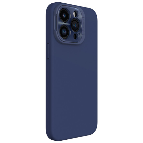 Apple iPhone 15 Pro Max магнитен силиконов калъф LensWing със защита на камерата син Apple iPhone 15 Pro Max магнитен силиконов калъф LensWing със защита на камерата син