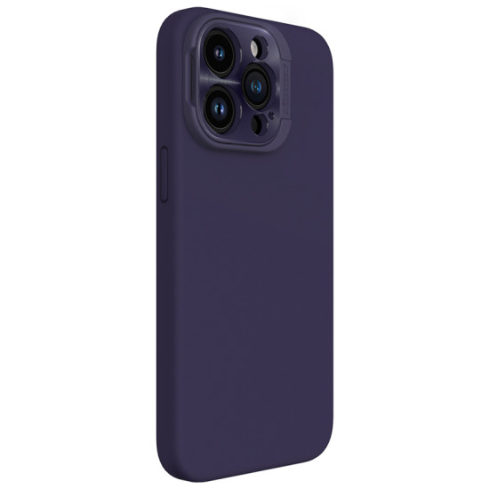 Apple iPhone 15 Pro Max магнитен силиконов калъф LensWing със защита на камерата син Apple iPhone 15 Pro Max магнитен силиконов калъф LensWing със защита на камерата син