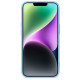 iPhone 14 силиконов магнитен калъф със защита на камерата син