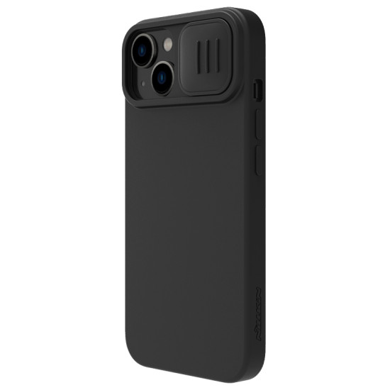 iPhone 14 / 13 магнитен силиконов калъф със защита на камерата черен iPhone 14 / 13 магнитен силиконов калъф със защита на камерата черен