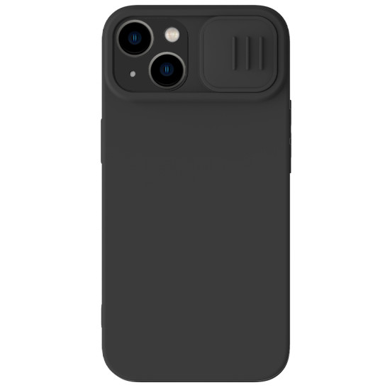 iPhone 14 / 13 магнитен силиконов калъф със защита на камерата черен