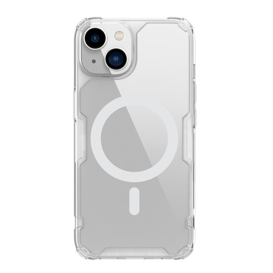 Apple iPhone 13 / 14 магнитен Nature TPU Pro силиконов калъф прозрачен син