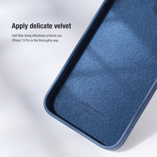 iPhone 14 Pro силиконов калъф със защита на камерата син iPhone 14 Pro силиконов калъф със защита на камерата син