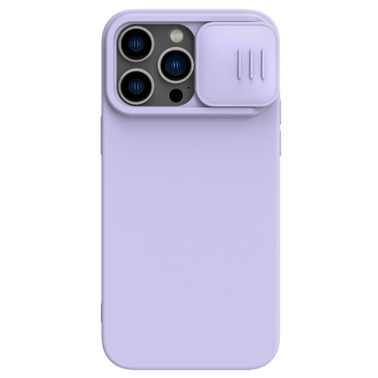 iPhone 14 Pro магнитен силиконов калъф със защита на камерата виолетов