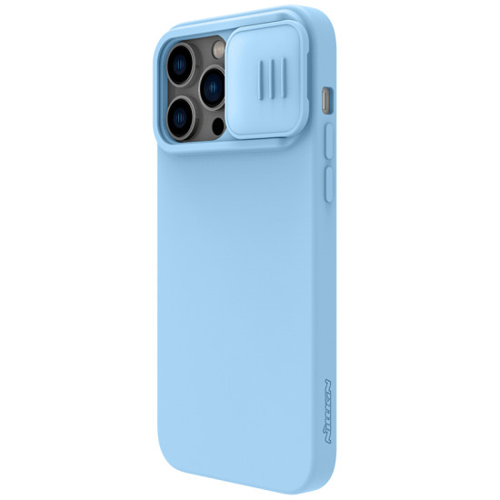 iPhone 14 Pro MAX силиконов магнитен калъф със защита на камерата син iPhone 14 Pro MAX силиконов магнитен калъф със защита на камерата син