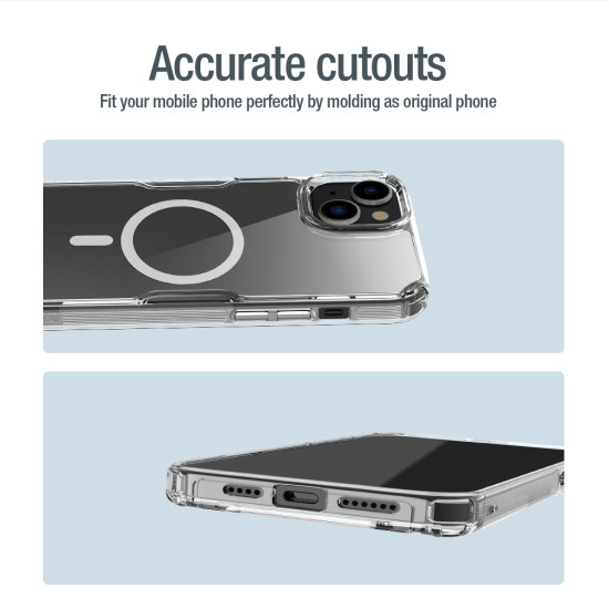 Apple iPhone 15 Plus магнитен Nature TPU Pro силиконов калъф син Apple iPhone 15 Plus магнитен Nature TPU Pro силиконов калъф син
