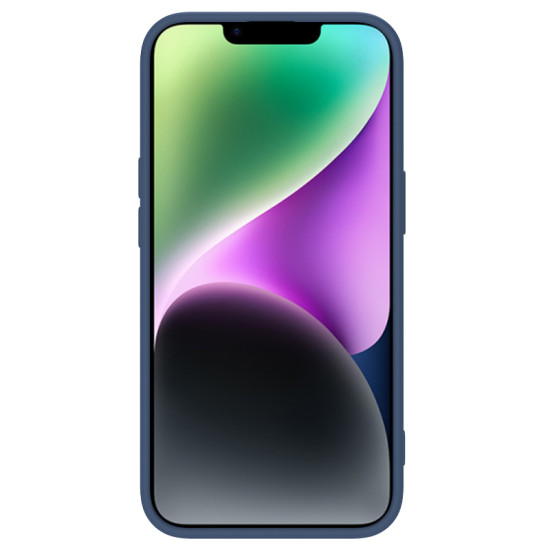 iPhone 15 магнитен силиконов калъф със защита на камерата син iPhone 15 магнитен силиконов калъф със защита на камерата син