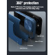 Apple iPhone 15 Pro магнитен кожен калъф със защита на камерата черен Apple iPhone 15 Pro магнитен кожен калъф със защита на камерата черен
