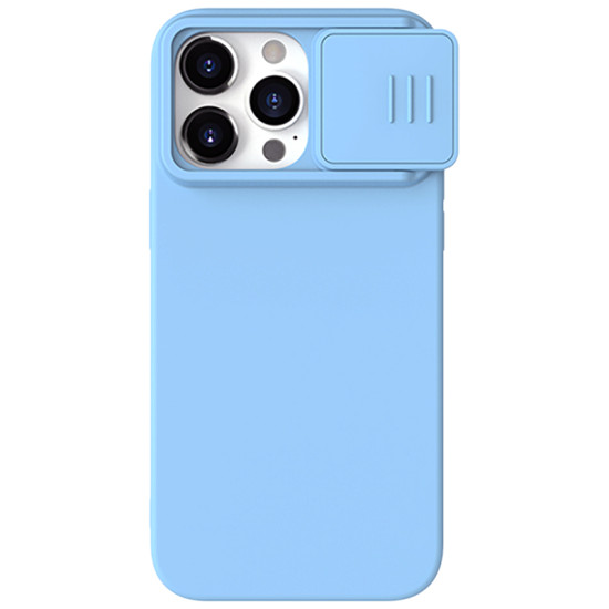 iPhone 15 Pro Max силиконов магнитен калъф със защита на камерата син iPhone 15 Pro Max силиконов магнитен калъф със защита на камерата син