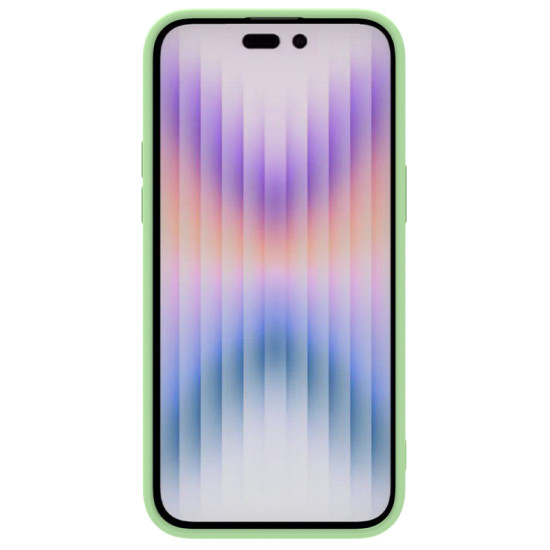 iPhone 15 Pro Max силиконов магнитен калъф със защита на камерата зелен iPhone 15 Pro Max силиконов магнитен калъф със защита на камерата зелен