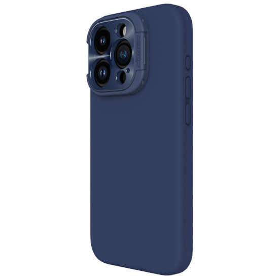 Apple iPhone 16 Pro магнитен силиконов калъф LensWing Prop със защита на камерата син Apple iPhone 16 Pro магнитен силиконов калъф LensWing Prop със защита на камерата син