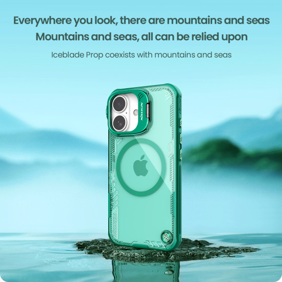 Apple iPhone 16 Iceblade Prop магнитен прозрачен твърд гръб зелен Apple iPhone 16 Iceblade Prop магнитен прозрачен твърд гръб зелен