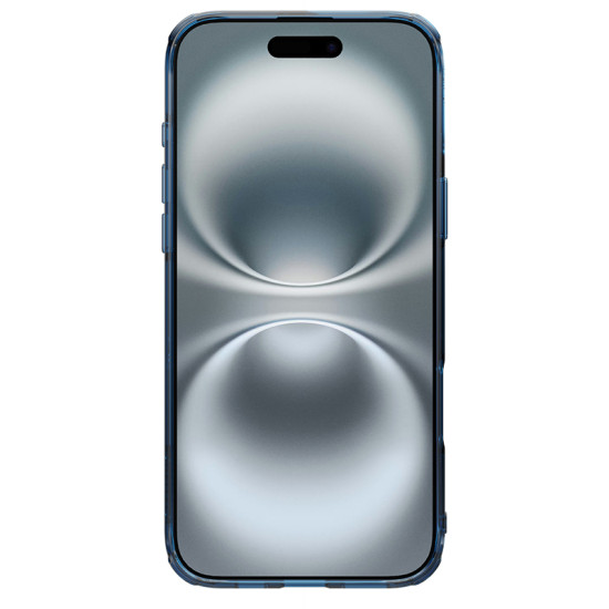 Apple iPhone 16 Plus магнитен Nature TPU Pro силиконов калъф прозрачен + синя рамка Apple iPhone 16 Plus магнитен Nature TPU Pro силиконов калъф прозрачен + синя рамка