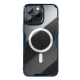 Apple iPhone 16 Pro Max магнитен Nature TPU Pro силиконов калъф прозрачен + синя рамка Apple iPhone 16 Pro Max магнитен Nature TPU Pro силиконов калъф прозрачен + синя рамка