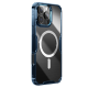 Apple iPhone 16 Pro Max магнитен Nature TPU Pro силиконов калъф прозрачен + синя рамка Apple iPhone 16 Pro Max магнитен Nature TPU Pro силиконов калъф прозрачен + синя рамка