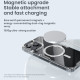 Apple iPhone 16 Pro Max магнитен Nature TPU Pro силиконов калъф прозрачен + синя рамка Apple iPhone 16 Pro Max магнитен Nature TPU Pro силиконов калъф прозрачен + синя рамка