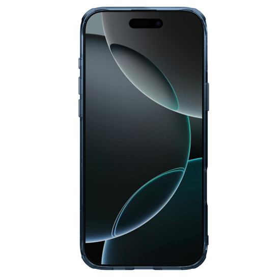 Apple iPhone 16 Pro магнитен Nature TPU Pro силиконов калъф прозрачен + синя рамка Apple iPhone 16 Pro магнитен Nature TPU Pro силиконов калъф прозрачен + синя рамка