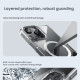 Apple iPhone 16 Pro магнитен Nature TPU Pro силиконов калъф прозрачен + синя рамка Apple iPhone 16 Pro магнитен Nature TPU Pro силиконов калъф прозрачен + синя рамка