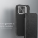 Apple iPhone 16 Pro QIN Prop кожен флип калъф черен
