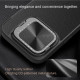 Apple iPhone 16 Pro QIN Prop кожен флип калъф черен