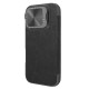 Apple iPhone 16 Pro QIN Prop кожен флип калъф черен