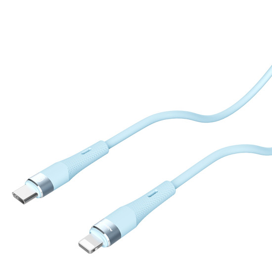 Nillkin Flowspeed Type - C към Lightning кабел от течен силикон , 27W син Nillkin Flowspeed Type - C към Lightning кабел от течен силикон , 27W син