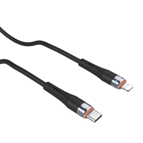 Nillkin Flowspeed Type - C към Lightning кабел от течен силикон , 27W черен Nillkin Flowspeed Type - C към Lightning кабел от течен силикон , 27W черен
