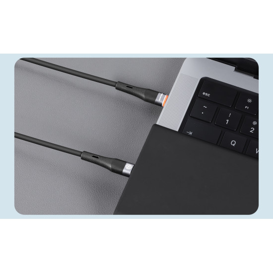 Nillkin Flowspeed Type - C към Type - C кабел от течен силикон , 60W лилав Nillkin Flowspeed Type - C към Type - C кабел от течен силикон , 60W лилав