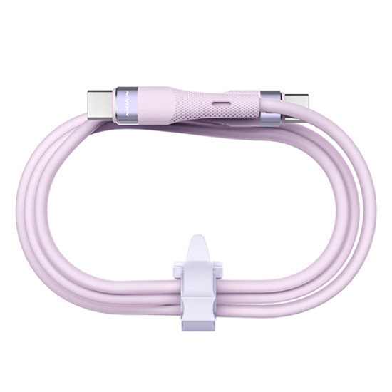 Nillkin Flowspeed Type - C към Type - C кабел от течен силикон , 60W лилав Nillkin Flowspeed Type - C към Type - C кабел от течен силикон , 60W лилав