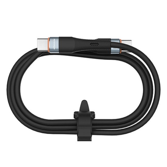 Nillkin Flowspeed Type - C към Type - C кабел от течен силикон , 60W черен Nillkin Flowspeed Type - C към Type - C кабел от течен силикон , 60W черен