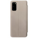 Samsung Galaxy S20 кожен флип калъф Ming бежов Samsung Galaxy S20 кожен флип калъф Ming бежов