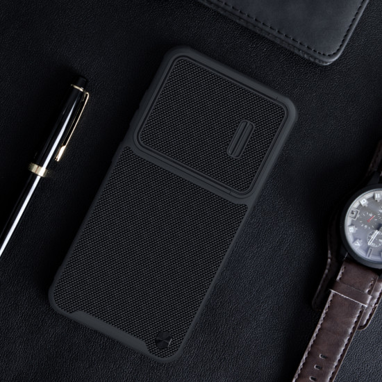 Samsung S23 Plus текстуриран калъф със защита на камерата Nillkin черен Samsung S23 Plus текстуриран калъф със защита на камерата Nillkin черен