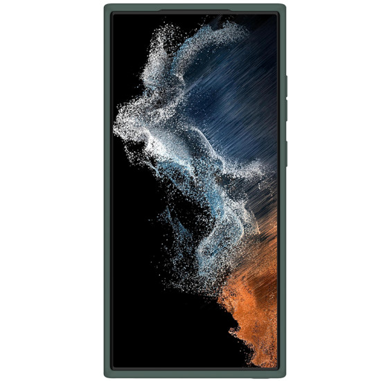 Samsung S23 Ultra силиконов калъф със защита на камерата зелен Samsung S23 Ultra силиконов калъф със защита на камерата зелен