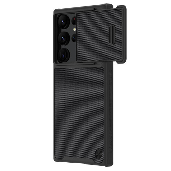 Samsung S23 Ultra текстуриран калъф със защита на камерата Nillkin черен Samsung S23 Ultra текстуриран калъф със защита на камерата Nillkin черен