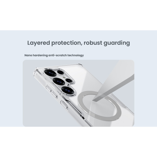 Samsung S25 Ultra магнитен Nature TPU Pro силиконов калъф прозрачен Samsung S25 Ultra магнитен Nature TPU Pro силиконов калъф прозрачен