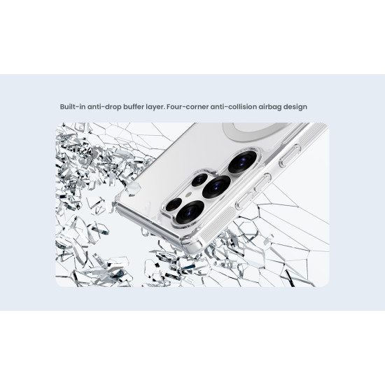 Samsung S25 Ultra магнитен Nature TPU Pro силиконов калъф прозрачен Samsung S25 Ultra магнитен Nature TPU Pro силиконов калъф прозрачен